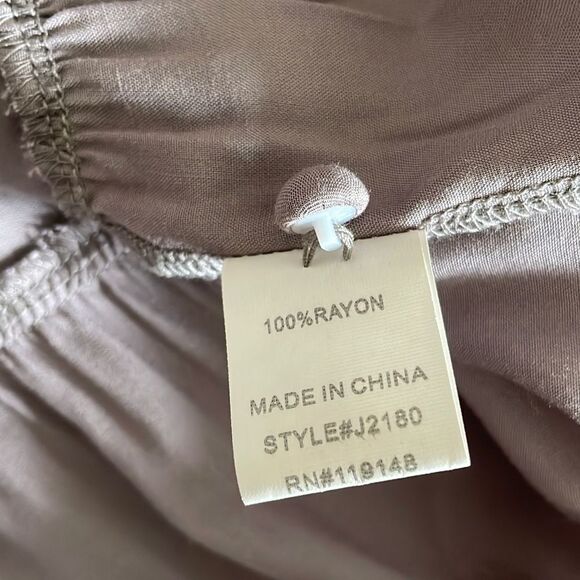 Modigliani Taupe Peasant Dress - M - Picture 8 of 8